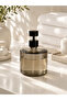 Matte Black Pumped Smoked Glass Liquid Soap Dispenser |   Decorative Bathroom and Kitchen Soap Dispenser | 500 ml - 2