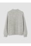 Vizyon New Season Gray Crew Neck Oversize Women's Knitwear Sweater - 6