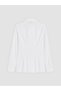 Ozmarka New Season White Pleated Peplum Women's Shirt - 6