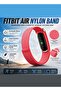 Woven Nylon Sport Loop Band for Fitbit Air – Breathable Elastic Replacement Strap with Secure Hook-and-Loop Fastener – Comfortable Lightweight Wristband - Berry Berry - 7