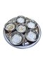 Sapphire Snack Bowl Breakfast Set Chrome Tray 6 Pieces Copper Bowl Special Hand-Carved Copper Snack Bowl - 2