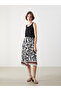 Original Elastic Waist Patterned Skirt - 3