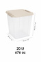 3 Pieces 20Lt Deep Organizer Box - Elora Multi-Purpose Organizer Storage Box with Lockable Lid Beige - 5