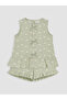 Trendlucky Daisy Patterned Baby Girl Shorts Set with Difference in Color