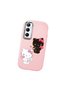 Realme C65 Compatible Case Camera Protector Pink Silicone Couple Phone Case with Kitty Pattern - 3