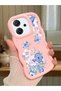 Oppo Reno 14F Compatible Case Camera Protector Pink Silicone Couple Phone Case Floral Pattern