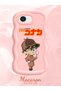 iPhone 17E Compatible Case Camera Protector Pink Silicone Couple Phone Case Conan Pattern - 2