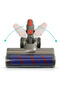 Roller brush with bristles, replacement accessory for household vacuum cleaners, carbon fiber floor brush head, for Dyson V7 V8 V10 V11 V15, front... - 3