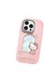 iPhone 15 Pro Max Compatible Case with Camera Protector Pink Silicone Couple Phone Case with Kitty Pattern - 3
