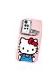 Redmi 10 2022 Compatible Case Camera Protector Pink Silicone Couple Phone Case with Kitty Pattern - 3
