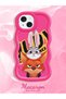 iPhone 15 Plus Compatible Case with Camera Protector Red Silicone Couple Phone Case Rabbit Pattern - 2