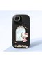 Redmi 10C Compatible Case Camera Protector Black Silicone Couple Phone Case Kitty Pattern