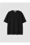Black Cotton Oversize Fit Men's T-Shirt - 7