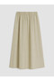Original Elastic Waist 100% Cotton A-Line Skirt - 7