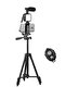 Vlogging Live Streaming Kit With Microphone Tripod