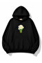 Daisy Printed Hooded 2 Thread Threaded Sweatshirt