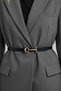 Thin Women's Belt with Gold Buckle, Pants Belt, Jacket Belt, Dress Belt, Width: 2 Cm, Buckle Length: 7 cm