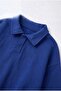 Children's Polo Collar Blue School Sweatshirt with Embroidery Detail - 2