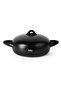 Black Tec Shallow Casserole 28 cm with Lid - Black - Titanium Non-Stick