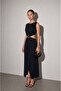 Winnie Gold Buckle Maxi Dress Black - 5