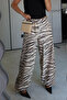 Adjustable Cuffs Zebra Pattern Trousers - 4