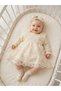 Baby Girl Mevlütlük Dress with Bandana and Lace Newborn 100% Cotton Hospital Release Wedding Dress Evening Dress 4035 - 2