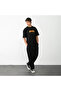 Unisex Crew Neck Printed Oversize T-Shirt - Black - 2