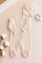 Baby Girl 6-Piece Romper Set 3 Rompers 3 Hats Newborn Organic Cotton Snap Fasteners 0-3 Months - 3