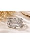 Star Detailed Multi-Row Adjustable Ring - 4