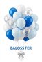 Winter Tale Snowflake Themed 20-Piece Balloon Set Macaron Blue White Silver Confetti Birthday Baby Shower Decoration