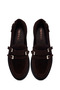 Women's Brown Buckle Suede Leather Masculine Loafer Af140001Ds - 5