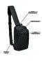 Men's Waterproof Slim 13-Inch Sling Crossbody Daypack - Black, CBP94551 - 6