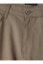Vizyon New Season Brown Regular Fit Linen Blend Men's Trousers - 7