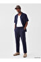 Xside Navy Blue Comfortable Fit Linen Look Men's Shirt - 2
