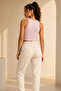 Women's 3-Piece Ribbed & Cotton Crew Neck Sleeveless Crop Tank Top - 7