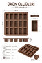 15-Piece Silicone Baton Cake Mold 25X25 cm |   Platinum Silicone Mini Baton Cake, Chocolate, Brownie, Ice and Dessert Mold |   Bpa Free - 2