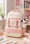 Pink Korean Style School Bag with Accessories Elementary School - Middle School - High School