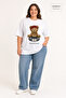 Women's Plus Size Cotton Printed T-Shirt Oversize Crew Neck Casual Relaxed Fit - 5