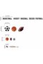 Basketball Football Soccer Sports Wall Stickers - Kids Baby Boys Wall Decals - Nursery Playroom Classroom Daycare Game Room Bedroom Home Wall Decor - 4