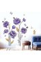 Purple Flower Wall Stickers for Girls: Peel and Stick Removable Wildflower Floral Wall Stickers for Living Room Bedroom Girl Room Home Vinyl Decor - 2