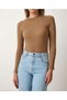 Women's Full Lycra Ribbed Camisole Bodysuit - Brown Mariposa Secret - 4