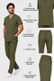 Men's Envelope Collar Short Sleeve Color Optioned Flexible Cotton Linda Fabric Scrubs Suit Uniform - 6