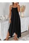 Women's Rope Strap V-Neck Aerobin Dress with Asymmetrical Detail - 3