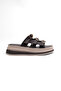 Smh 335 Gold Buckle Detailed High-Sole Slippers