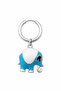 Unisex Silver Color Surgical Steel Dangle Enamel Elephant Figured Hoop Earring 1 Piece - 3