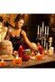 (eb13-Smile)Halloween Pumpkin Candles Lights，12 Pack Tea Light Candles,Battery Operated Flameless Candles Pumpkin LED Tealight Candles Flickering Electric Candle for Halloween Decor Party - 5