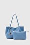 Miura Charm Detailed Knitted Shoulder Bag Indigo - 3