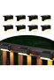 8-Piece Solar LED Deck & Step Weatherproof Lighting Solution for Deck (Black)