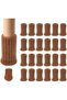 24 pairs (brown) non-slip knitted furniture covers for chair legs, preventing scratches and reducing noise, easy to move, brown.