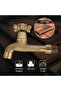 Wall-mounted faucet, retro brass extended single cold water faucet, suitable for bathrooms, laundry rooms, kitchen sinks, mop sinks. - 3